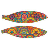 Funky Retro Colorful Mandala Pattern Mini Basketbal (Panelen)