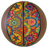 Funky Retro Colorful Mandala Pattern Mini Basketbal (Verticaal)
