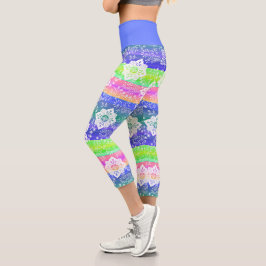 Funky Retro Floral op Chic Cool Stripes Patroon