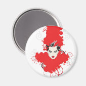 Funky Retro Fridge Magnet Magneet (Voorkant / Achterkant)