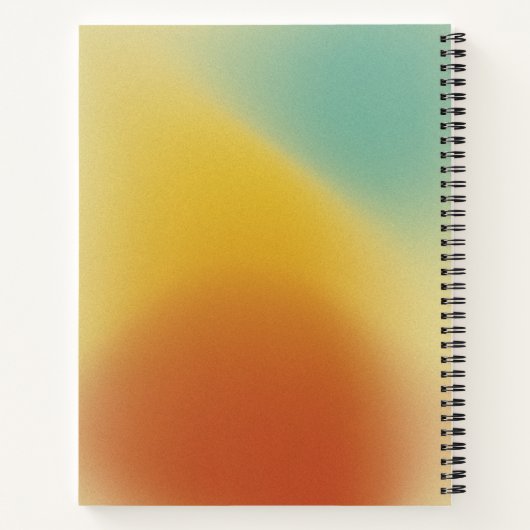 Funky Retro Grainy Gradient Texture Manifest Notitieboek (Achterkant)