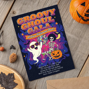 Funky Retro Groovy Ghoul Galabal Disco Halloween Kaart