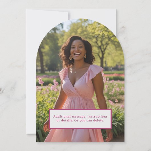 Funky Retro Invitation Anniversaire Mi-Siècle Mode (Dos)