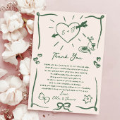 Funky Retro Main Drake Gree Carte de remerciements