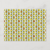 Funky Retro Olive Bead Custom Colours Patroon Briefkaart (Voorkant)