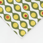 Funky Retro Olive Bead Custom Colours Patroon Fleece Deken (Hoek)