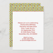 Funky Retro Olive Bead Custom Colours Pattern Kaart (Voorkant / Achterkant)