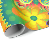 Funky Retro Pattern Abstract Bohemian Cadeaupapier (Rol Hoek)