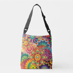 Funky Retro Pattern Abstract Bohemian Crossbody Tas