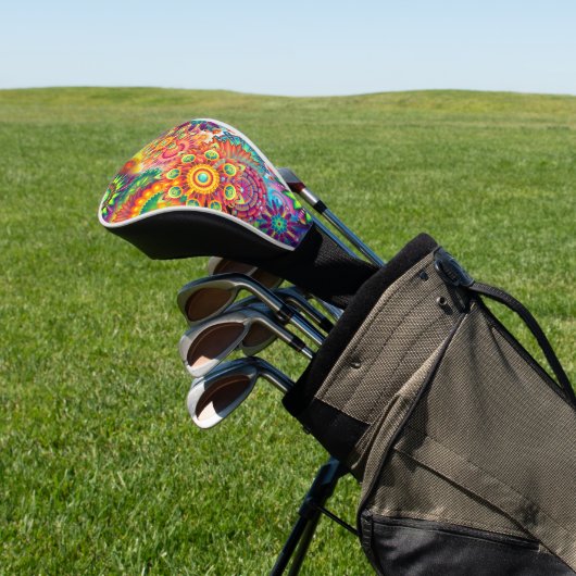 Funky Retro Pattern Abstract Bohemian Golfheadcover (Insitu)