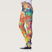 Funky Retro Pattern Abstract Bohemian Leggings (Links)