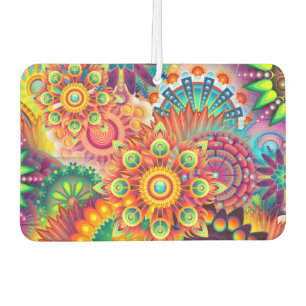 Funky Retro Pattern Abstract Bohemian Luchtverfrisser
