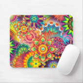 Funky Retro Pattern Abstract Bohemian Muismat (Met muis)