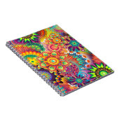 Funky Retro Pattern Abstract Bohemian Notitieboek (Rechterzijde)