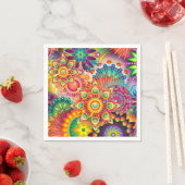 Funky Retro Pattern Abstract Bohemian Servetten (Insitu)