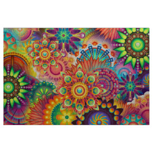 Funky Retro Pattern Abstract Bohemian Stof