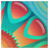 Funky Retro Pattern Abstract Bohemian Stof (Close Up)