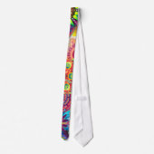 Funky Retro Pattern Abstract Bohemian Stropdas (Achterkant)