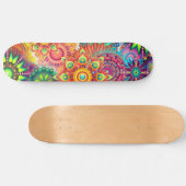 Funky Retro Pattern Abstracte Boho Skateboard (Horizontaal)