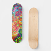 Funky Retro Pattern Abstracte Boho Skateboard (Voorkant)