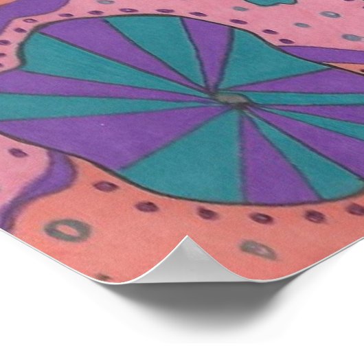 Funky Retro Vibes Poster (Hoek)