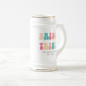 Funky Retro Vintage Bruidsmeisjes Team Afscheidsca Bierpul (Voorkant rechts)