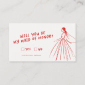 Funky Retro | Word jij mijn Maid of Honor? Informatiekaartje (Voorkant)
