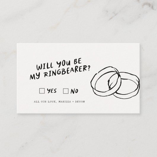 Funky Retro | Word jij mijn ringdrager? Informatiekaartje (Voorkant)