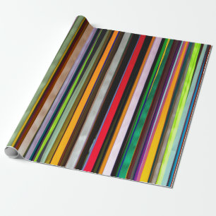 Funky Ribbon Stripes Wrapping Paper Cadeaupapier