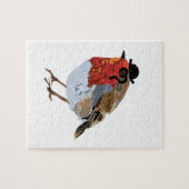Funky Robin met monocle en pet Legpuzzel (Horizontaal)