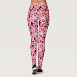 Funky Rockabilly Poedels en Kersen Sock Hop Leggings