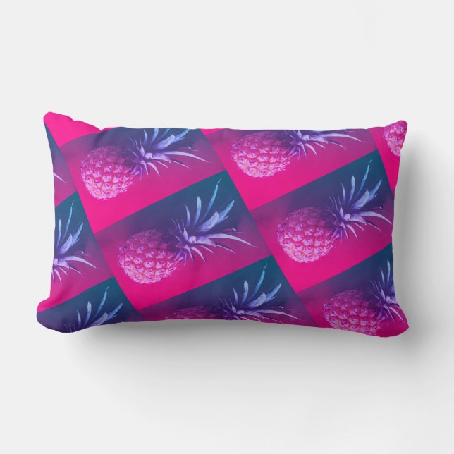 Funky rode ananasprint kussensloop kussen (Voorkant)