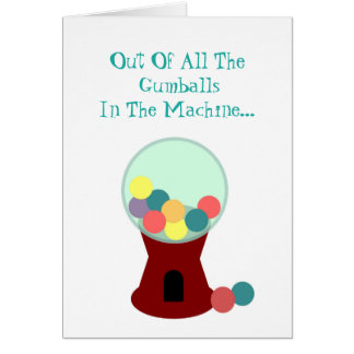 Funky Romantic Gumball Carte Machine