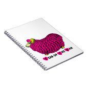 Funky rose bélier chinois Année Zodiac Carnet (Côté Droit)