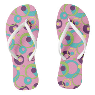 Funky Roze Cirkel Slippers Teenslippers
