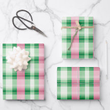 Funky roze en groen geruite tartanpatroon