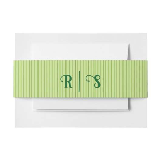 Funky Roze & Groen Tropisch Monogram Uitnodigingen Wikkel (Voorkant Voorbeeld)