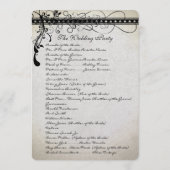 Funky Rustic Luxe Romantique programme de mariage (Dos)