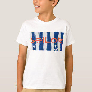 Funky Sailor Bleu Blancs Ancres T-shirt