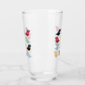 Funky Scandi Birds Mid Century Modern Glas (Links)
