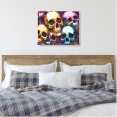 Funky Schedels Canvas Afdruk (Insitu (Slaapkamer))