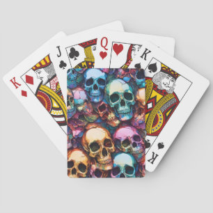 Funky Schedels Pokerkaarten