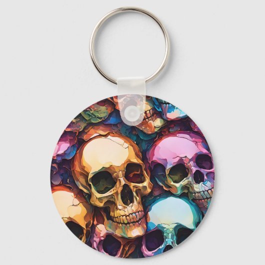 Funky Schedels Sleutelhanger (Voorkant)