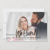 Funky schrijven bruiloft Elopement Receptie Uitnod Bedankkaart (Voorkant)