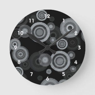 Funky Scribble Circles Ronde Klok