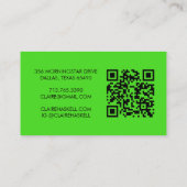 Funky Script vet orde dank u minimale QR-code Visitekaartje (Achterkant)