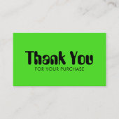 Funky Script vet orde dank u minimale QR-code Visitekaartje (Voorkant)