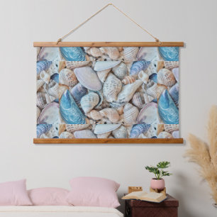 Funky Sea Shells Holiday Seaside Pattern Hangend Wandkleed
