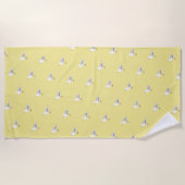 Funky Seagulls Pattern Beach Towel Strandlaken (Voorkant)