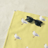 Funky Seagulls Pattern Beach Towel Strandlaken (In situ)